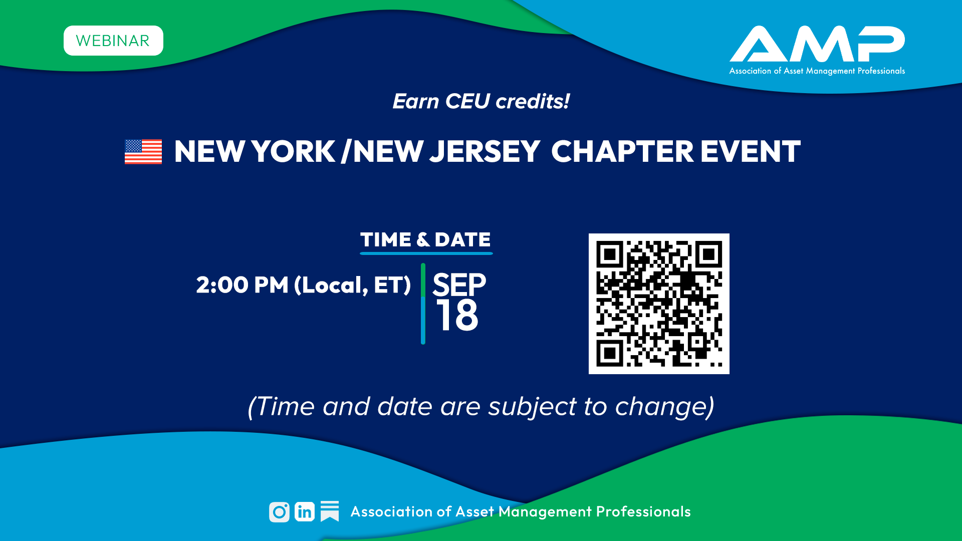 NY-NJ CHAPTER – SEPTEMBER 18